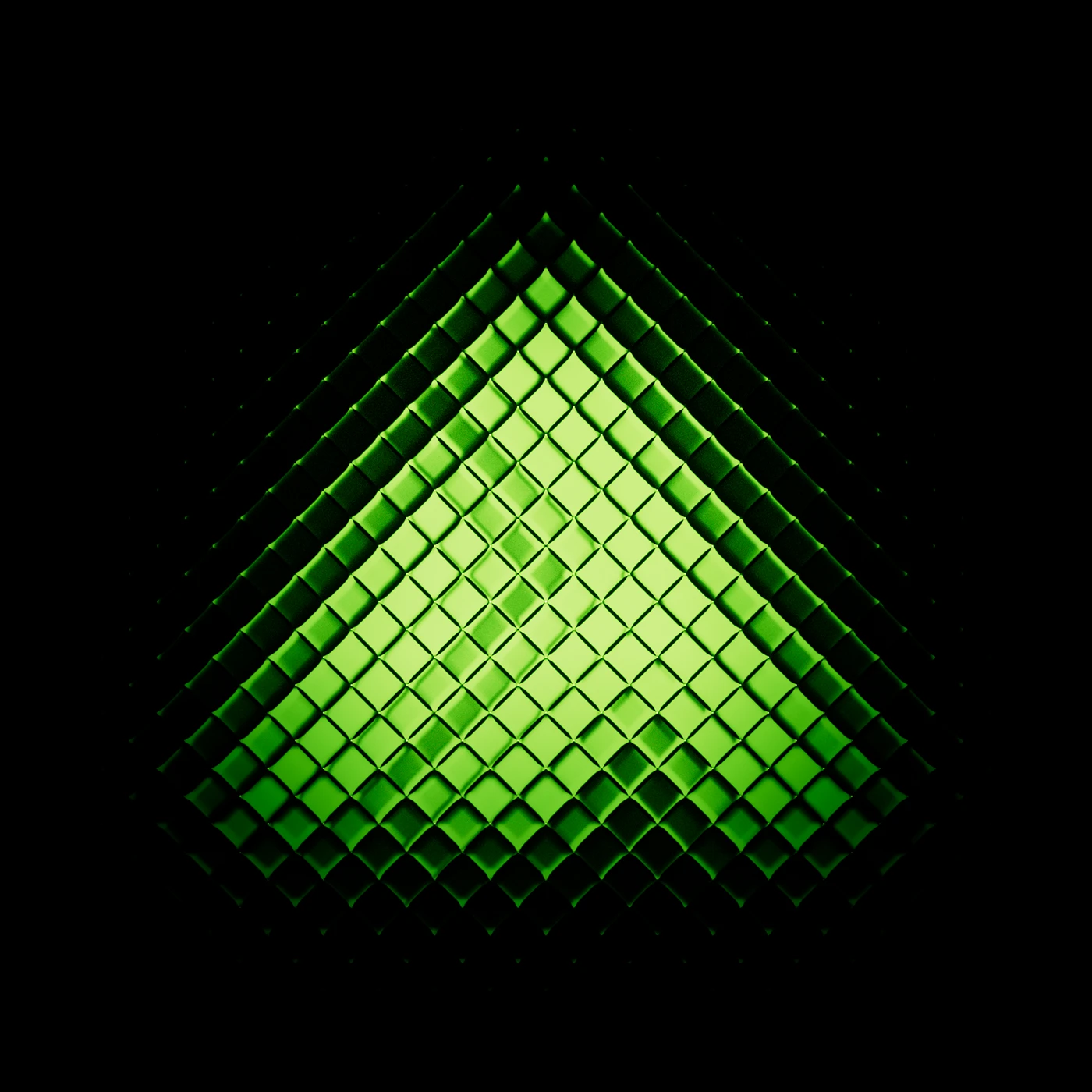 NYR — Green light and repeated geometry. An abstract image exploring structure and digital aesthetics.